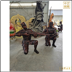 抗戰(zhàn)時期人物銅雕塑制作