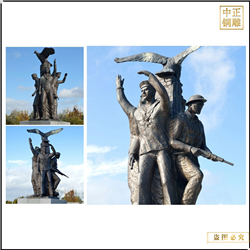 室外大型園林人物雕塑鑄造 