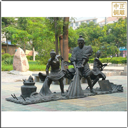 大型捕魚(yú)人物景觀(guān)雕塑