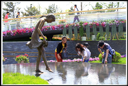 小女孩雕塑|加工小女孩銅像