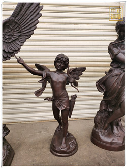 西方天使丘比特銅雕塑
